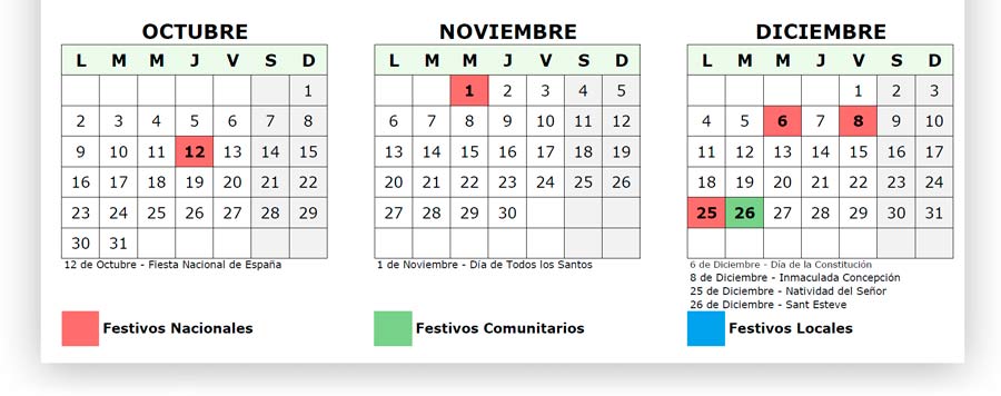 Calendario Laboral Comunidad Autónoma