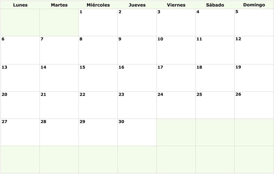 Planejador E Calendario Mensal Em Branco Imprimivel Gratuito Para