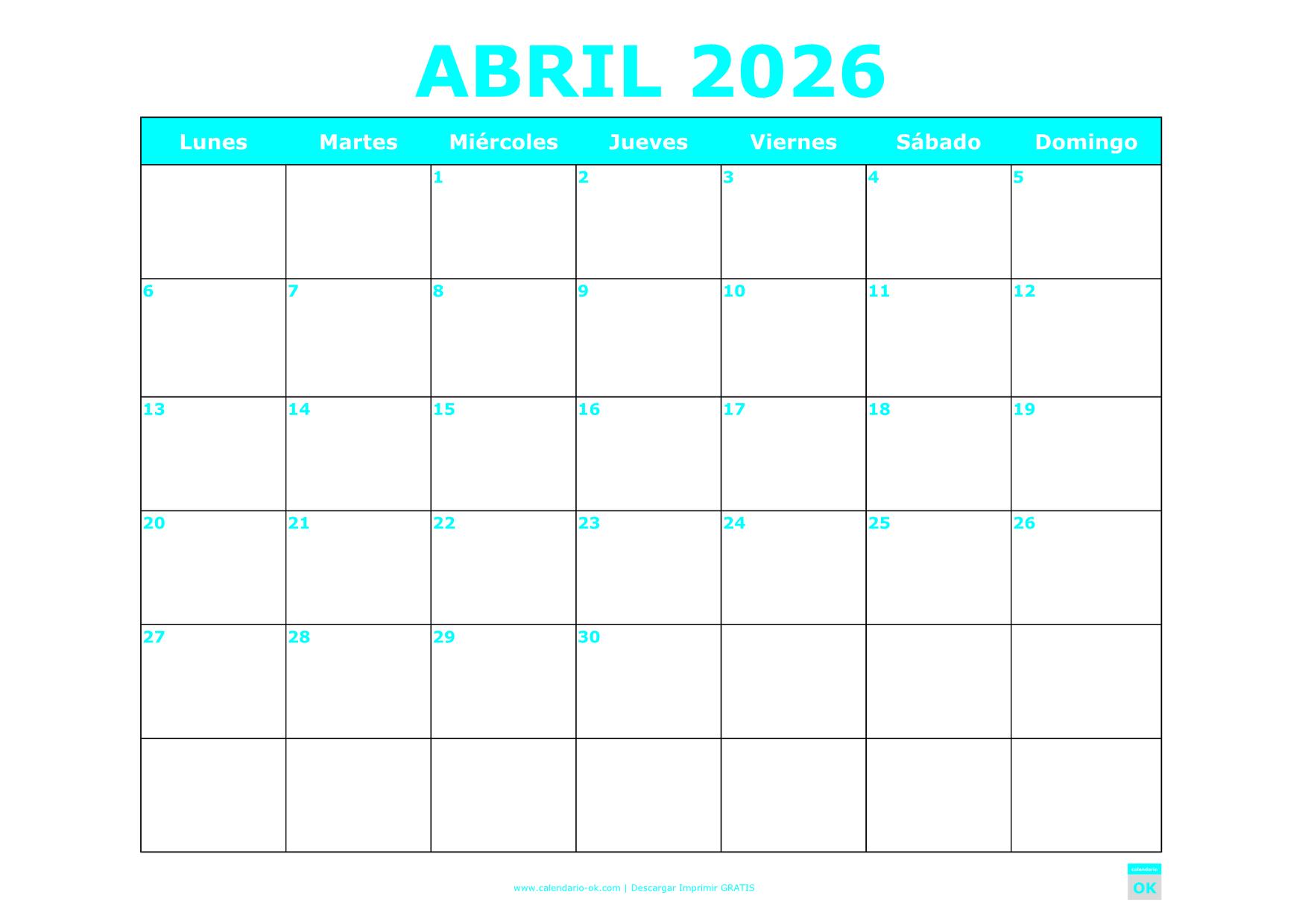 ABRIL 2026 CIAN PARA IMPRIMIR Abril 2026 CIAN para imprimir