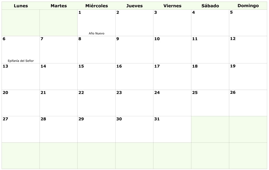 Calendario 2020 por MESES con FESTIVOS COMUNITARIOS en PDF