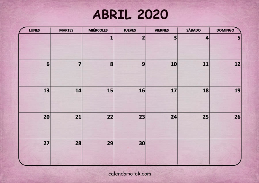 Abril, 2020