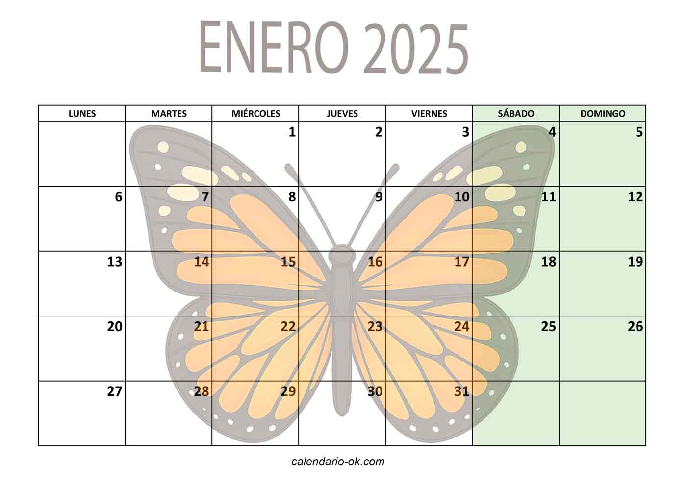 CALENDARIOS 2025 para IMPRIMIR