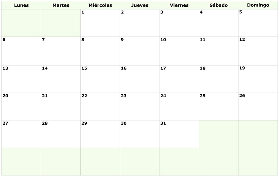 Calendario 2020 por MESES 12 páginas 