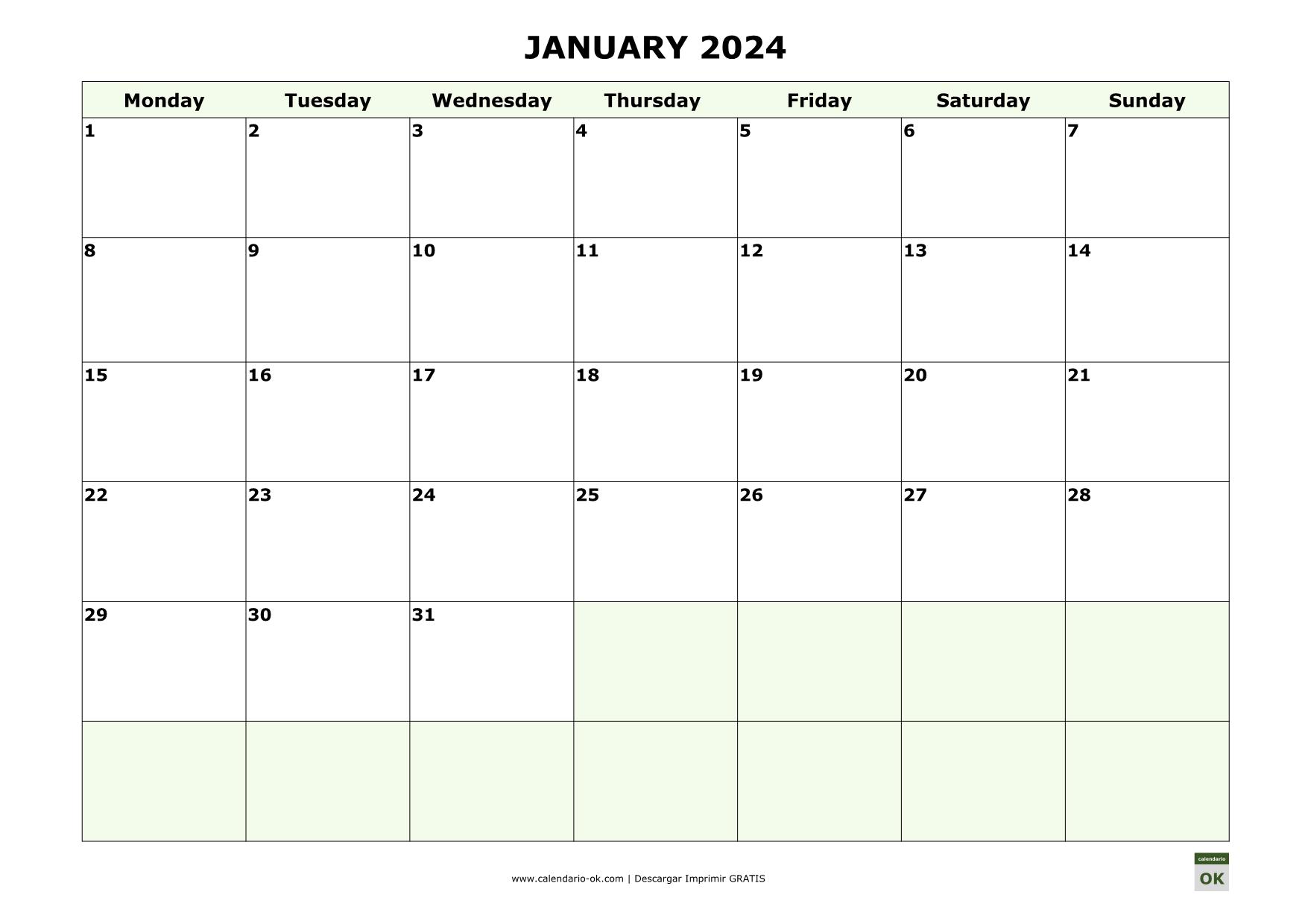 Calendario Bonito 2024 para Niños PDF