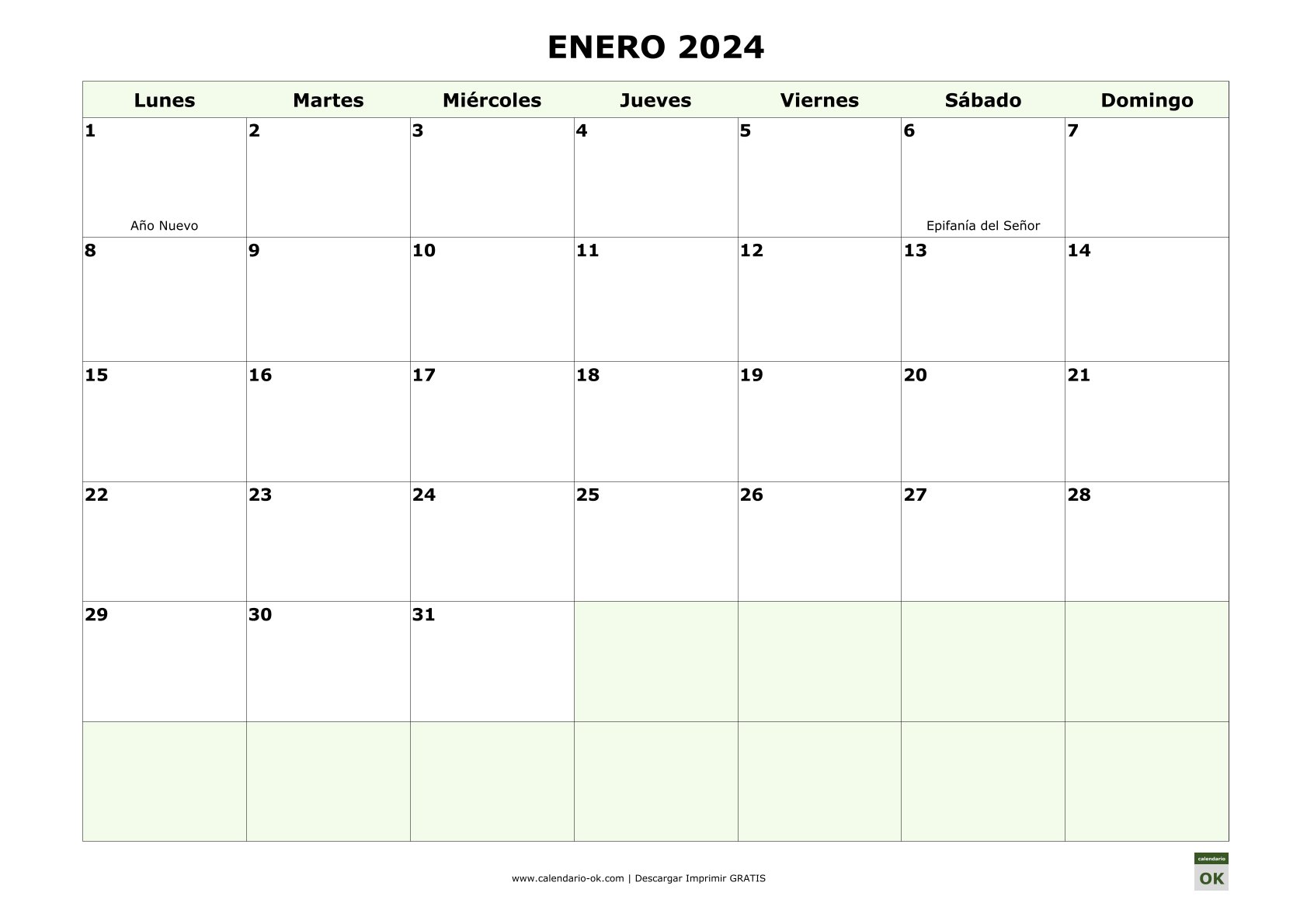 Calendario 2024 por MESES con FESTIVOS COMUNITARIOS en PDF