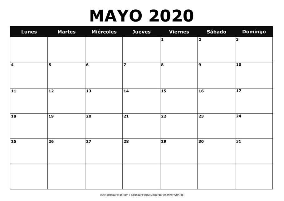 MAYO 2020 BLANCO y NEGRO