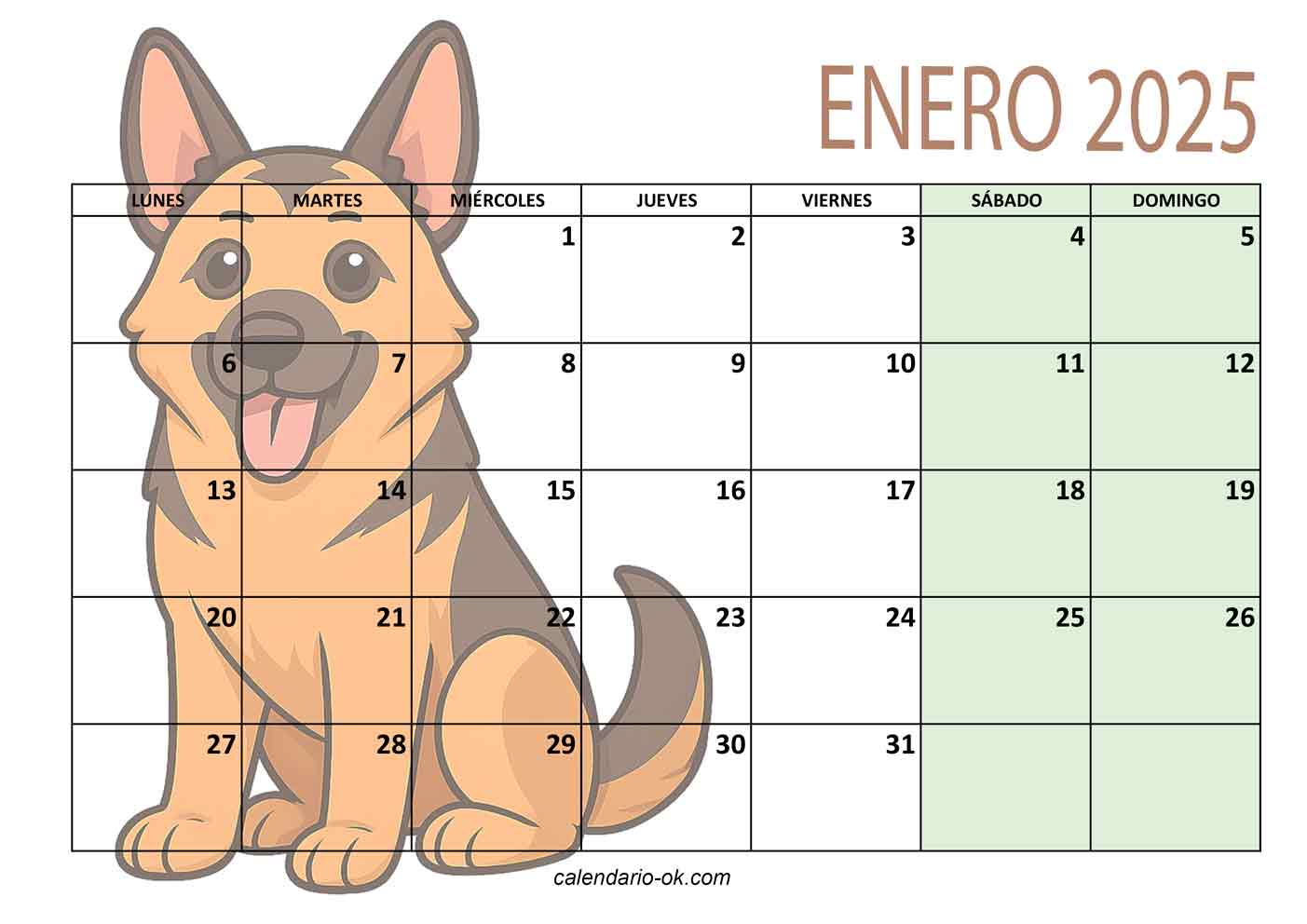 CALENDARIOS 2025 para IMPRIMIR